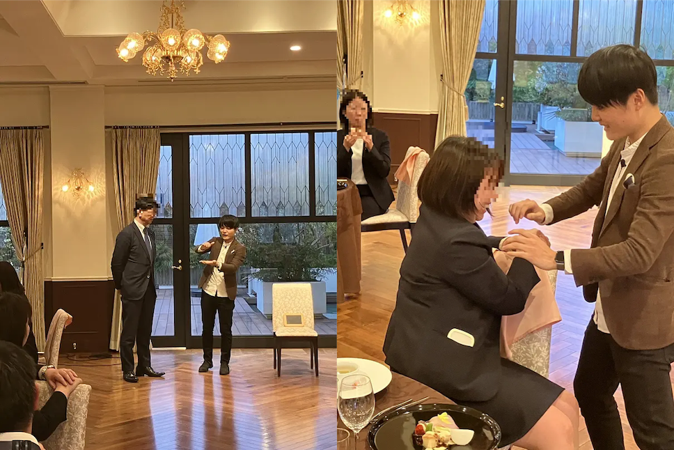 山口市の企業表彰式にて出張メンタリズムパフォーマンス